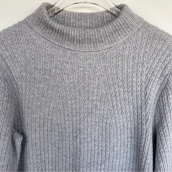 Lands’ End Womens Cable knit Chainlink Sweater Gray size S (6-8) - Picture 4 of 8